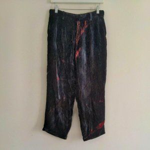 Collina Strada New York Crushed Velvet Pants Sz M straight leg cropped $400